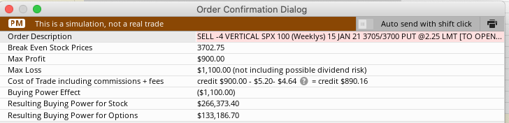 low probability, low risk credit spread